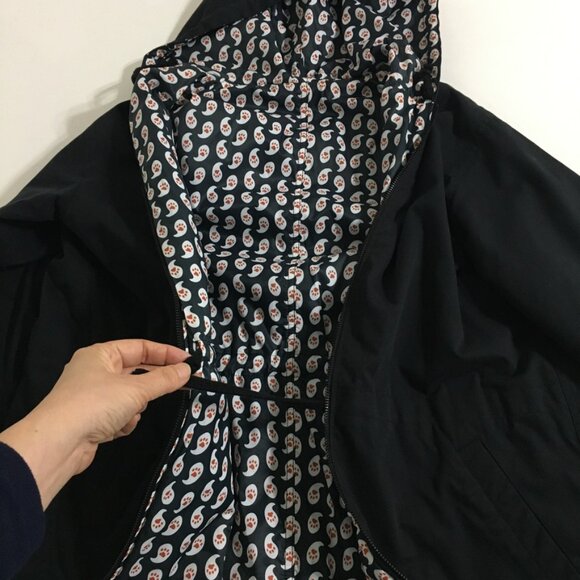 Paul & Joe Sister Reversible Hooded Jacket Zip Up Black Womens 38 - Picture 10 of 16
